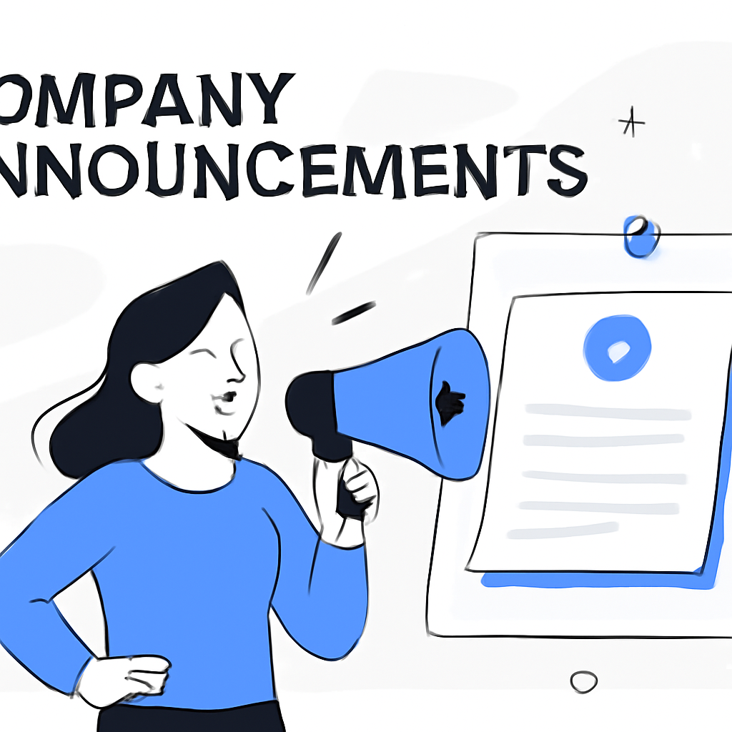 company announcements 메인 이미지