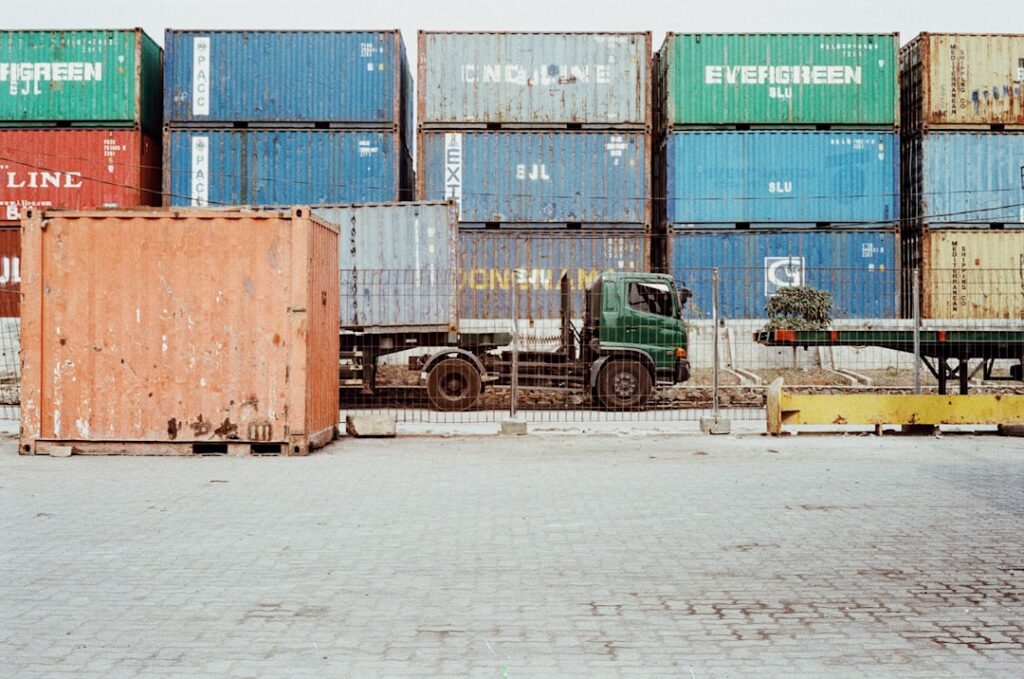 Middle East Tensions Threaten UK Food Prices pile of intermodal containers
