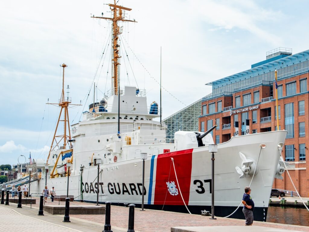Coast Guard Financial Crisis: Shutdown Readiness Gaps A large white boat sitting next to a dock