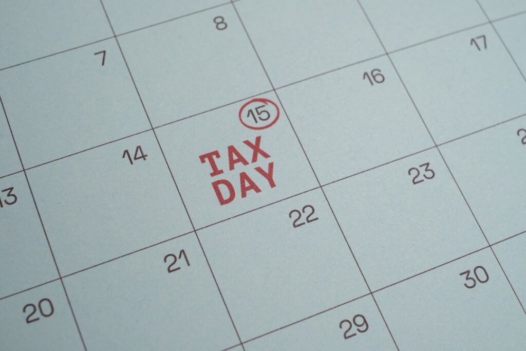 Late Tax Filing? Here's Your Action Plan Tax day marked on a calendar
