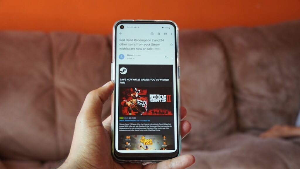 Extra Email App Reimagines Inbox for Modern Life person holding white samsung android smartphone