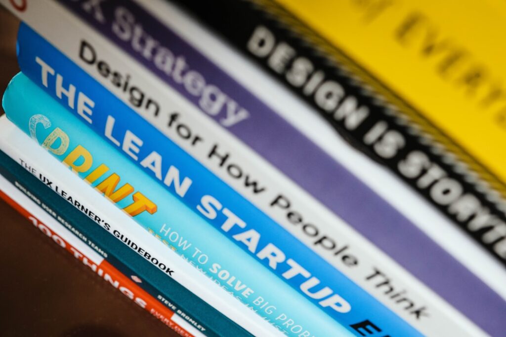 How Startups Break Free From Corporate Gatekeepers blue white and yellow books