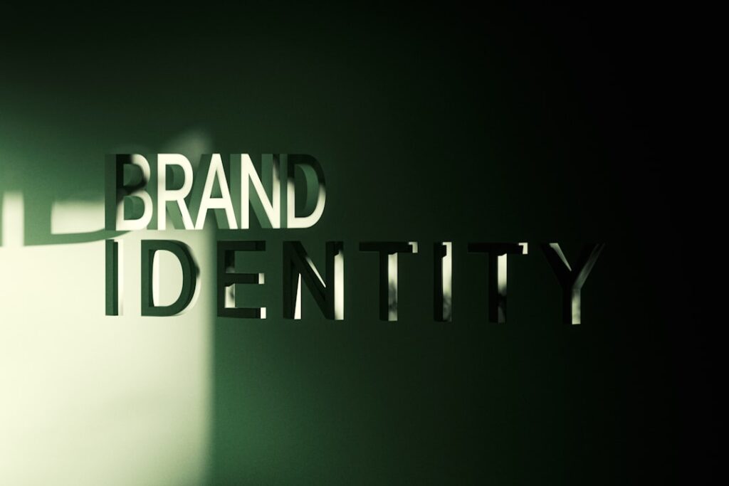 Hiring a PR Firm in the AI Era: What Really Works a green wall with the words brand identity on it
