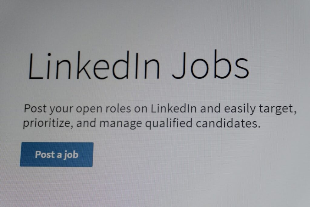 LinkedIn Recruiter Scams: How Cybercriminals Target Job Seekers Linkedin jobs interface with 'post a job' button.