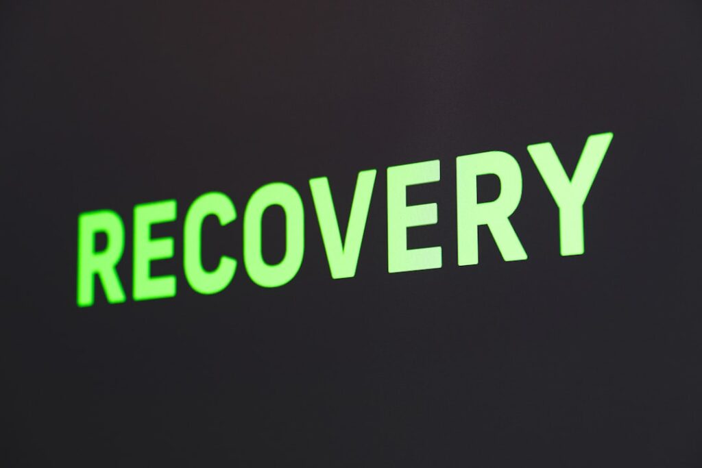 Master Failure: A 4-Step Framework for Growth a close up of a sign that reads recovery