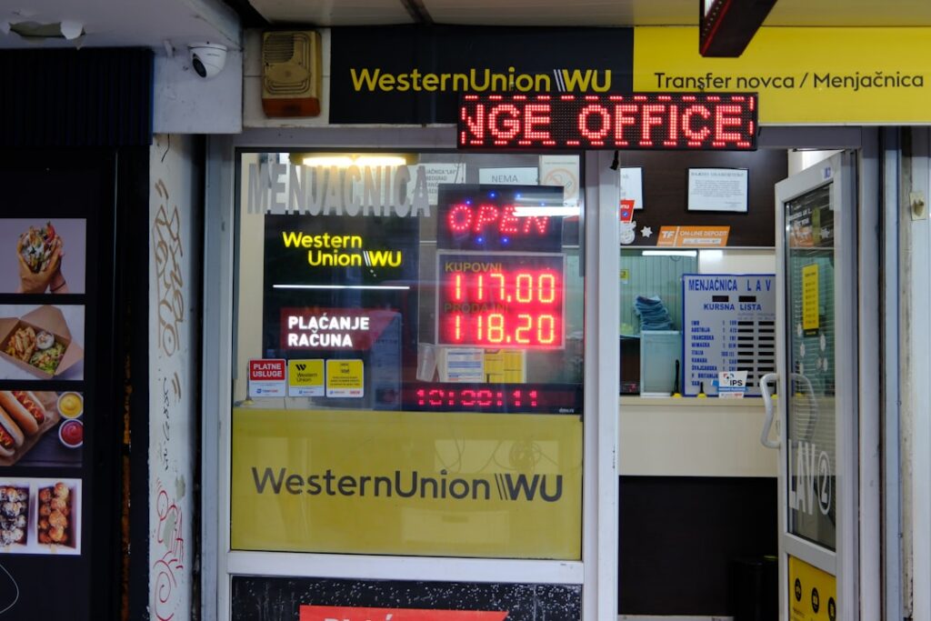 Thunes WireBarley Real-Time Payments Reach 1.1M Users Western union exchange office with open sign