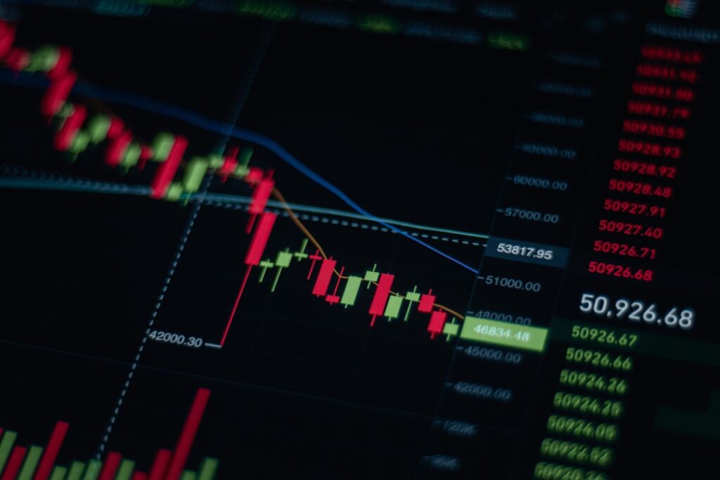 Trump Trading Pattern Raises Insider Trading Questions a close up of a stock chart on a computer screen