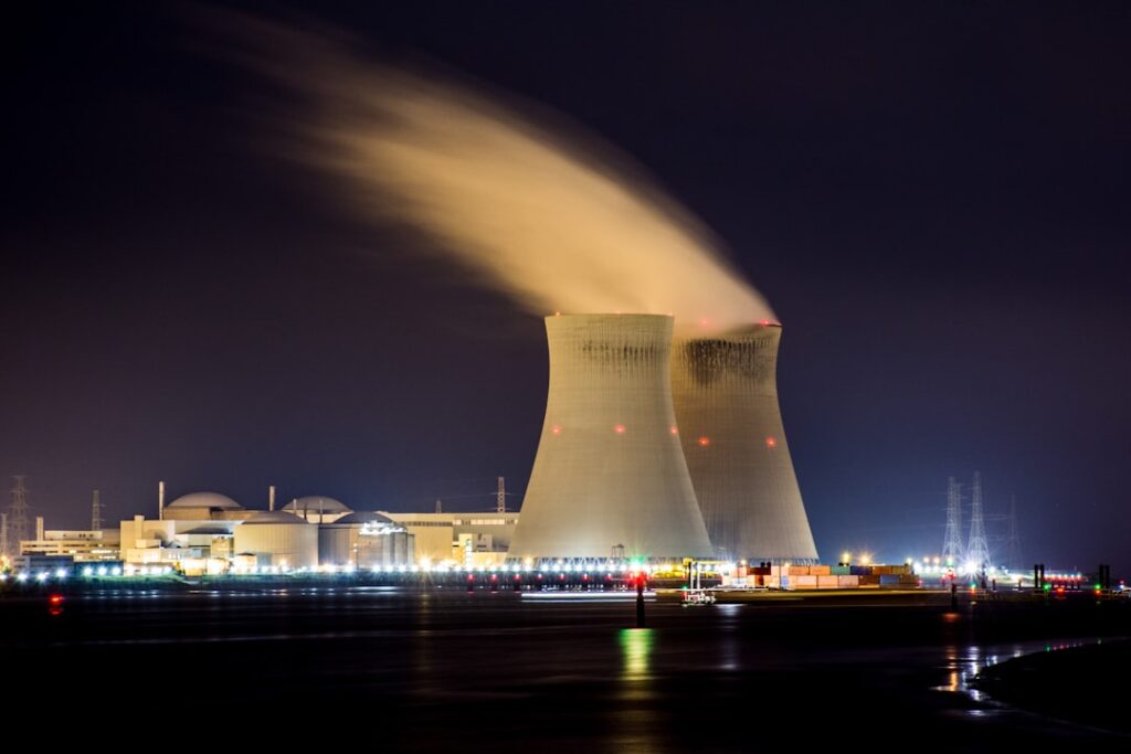 X-energy IPO Raises $1B Amid Nuclear Power Boom city skyline with lights turned on during night time