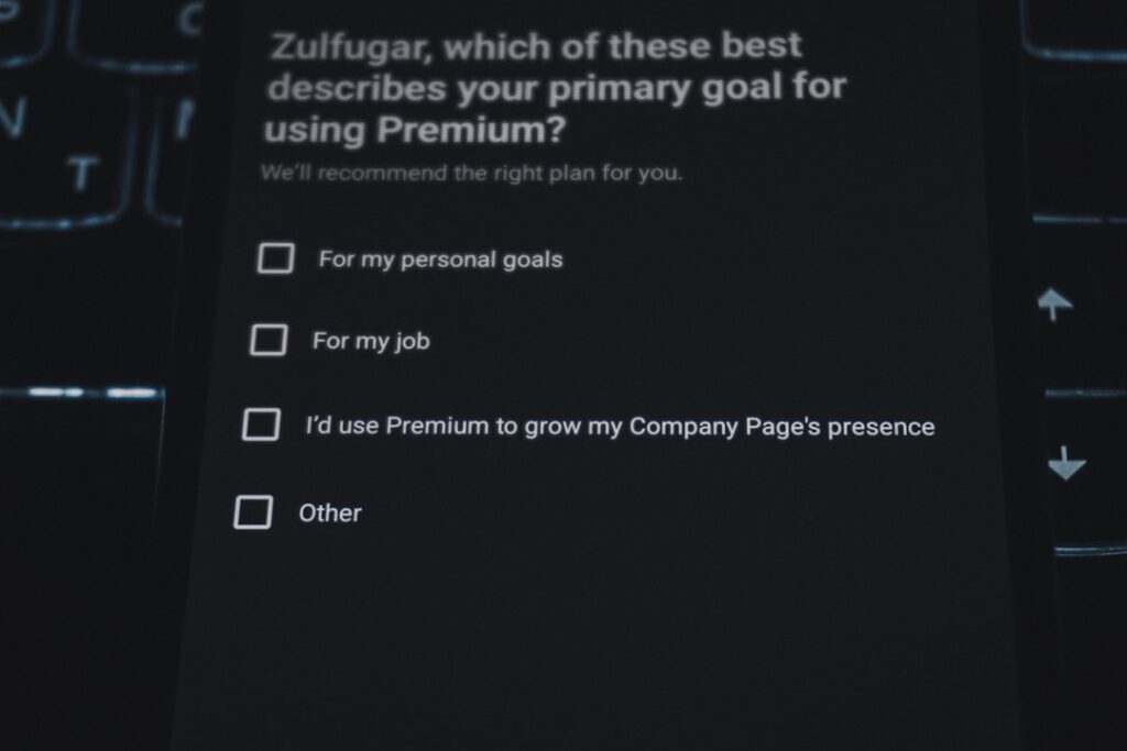 5 Critical Survey Questions That Drive Customer Satisfaction Survey asking about premium subscription goals.
