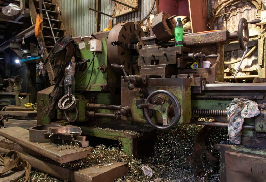 Chicago Rivet & Machine Posts Q1 2026 Results Industrial lathe machine with metal shavings