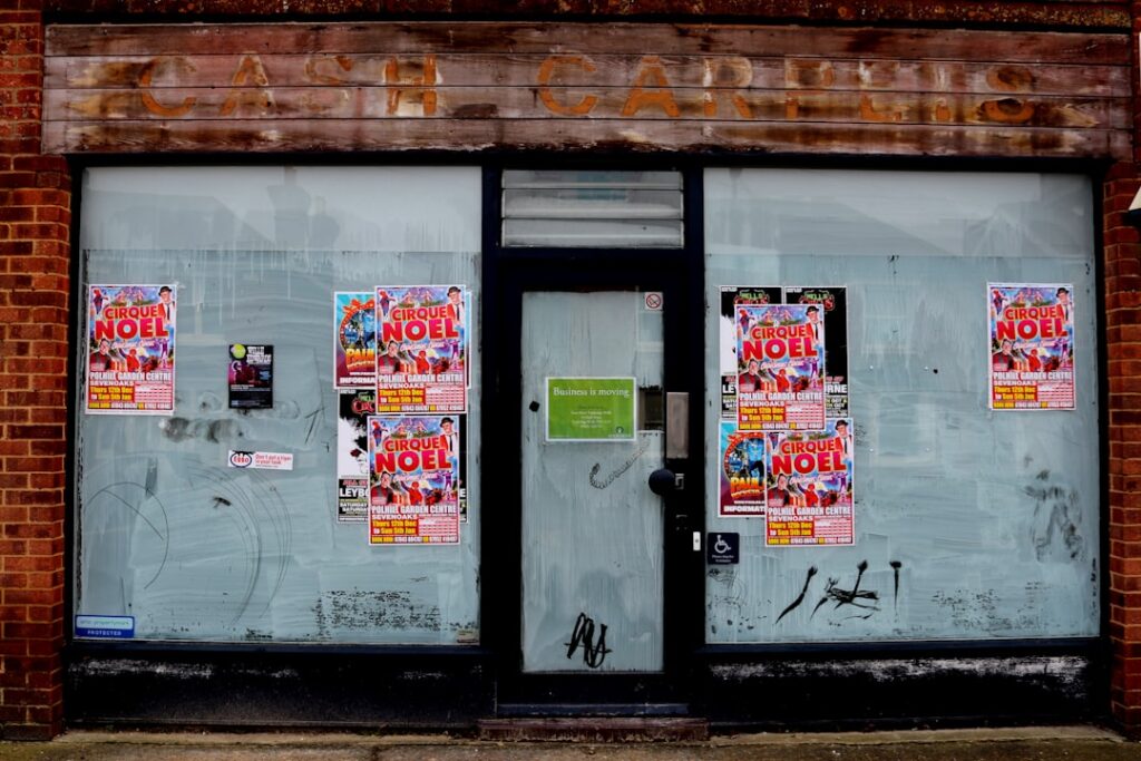 High Street Decline Reshapes UK Electoral Landscape white red and blue wall art